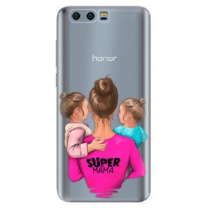 Silikonové pouzdro iSaprio - Super Mama - Two Girls - Huawei Honor 9