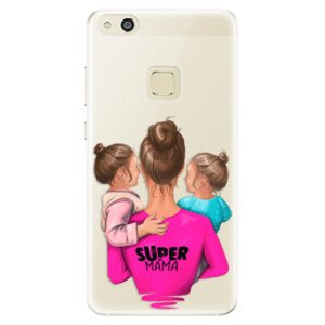 Silikonové pouzdro iSaprio - Super Mama - Two Girls - Huawei P10 Lite