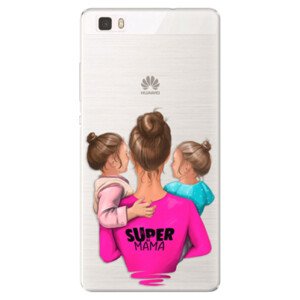 Silikonové pouzdro iSaprio - Super Mama - Two Girls - Huawei Ascend P8 Lite