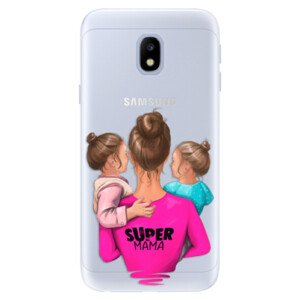 Silikonové pouzdro iSaprio - Super Mama - Two Girls - Samsung Galaxy J3 2017