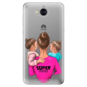 Silikonové pouzdro iSaprio - Super Mama - Two Girls - Huawei Y5 2017 / Y6 2017