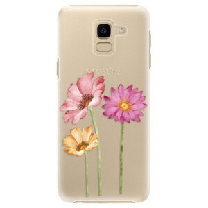 Plastové pouzdro iSaprio - Three Flowers - Samsung Galaxy J6
