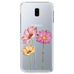 Plastové pouzdro iSaprio - Three Flowers - Samsung Galaxy J6+