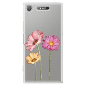 Plastové pouzdro iSaprio - Three Flowers - Sony Xperia XZ1