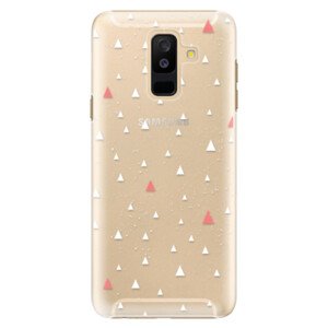 Plastové pouzdro iSaprio - Abstract Triangles 02 - white - Samsung Galaxy A6+