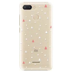 Plastové pouzdro iSaprio - Abstract Triangles 02 - white - Xiaomi Redmi 6