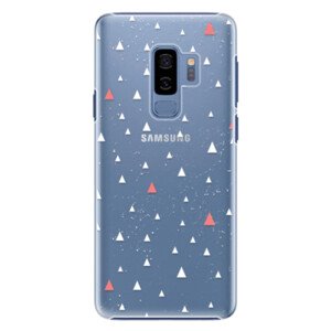 Plastové pouzdro iSaprio - Abstract Triangles 02 - white - Samsung Galaxy S9 Plus