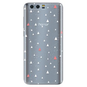 Silikonové pouzdro iSaprio - Abstract Triangles 02 - white - Huawei Honor 9