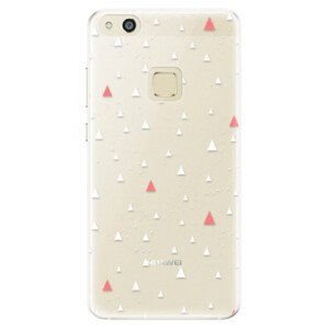 Silikonové pouzdro iSaprio - Abstract Triangles 02 - white - Huawei P10 Lite