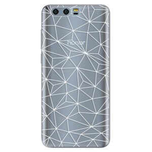 Silikonové pouzdro iSaprio - Abstract Triangles 03 - white - Huawei Honor 9