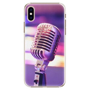 Plastové pouzdro iSaprio - Vintage Microphone - iPhone XS