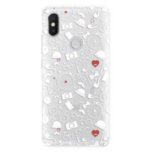 Silikonové pouzdro iSaprio - Vintage Pattern 01 - white - Xiaomi Redmi S2