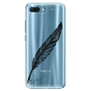 Plastové pouzdro iSaprio - Writing By Feather - black - Huawei Honor 10