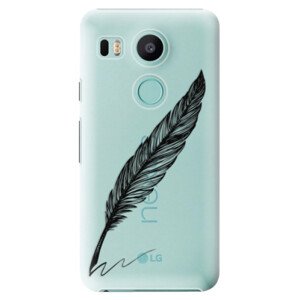 Plastové pouzdro iSaprio - Writing By Feather - black - LG Nexus 5X
