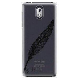 Plastové pouzdro iSaprio - Writing By Feather - black - Nokia 3.1