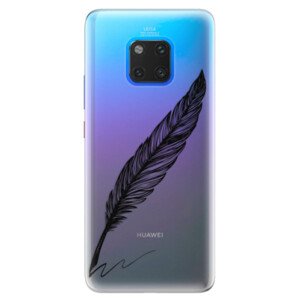 Silikonové pouzdro iSaprio - Writing By Feather - black - Huawei Mate 20 Pro