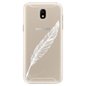 Plastové pouzdro iSaprio - Writing By Feather - white - Samsung Galaxy J5 2017