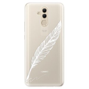 Silikonové pouzdro iSaprio - Writing By Feather - white - Huawei Mate 20 Lite