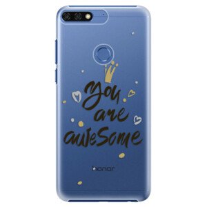 Plastové pouzdro iSaprio - You Are Awesome - black - Huawei Honor 7C