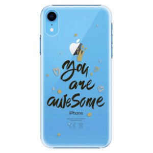 Plastové pouzdro iSaprio - You Are Awesome - black - iPhone XR