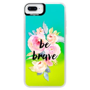 Neonové pouzdro Blue iSaprio - Be Brave - iPhone 8 Plus