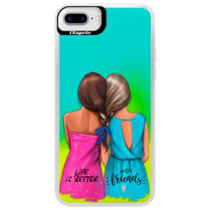 Neonové pouzdro Blue iSaprio - Best Friends - iPhone 7 Plus