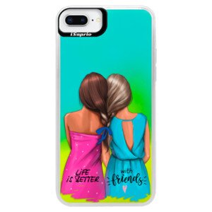 Neonové pouzdro Blue iSaprio - Best Friends - iPhone 8 Plus