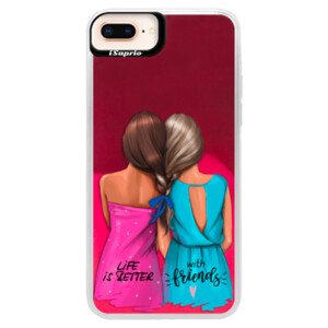 Neonové pouzdro Pink iSaprio - Best Friends - iPhone 8 Plus