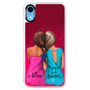 Neonové pouzdro Pink iSaprio - Best Friends - iPhone XR