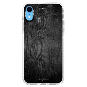 Silikonové pouzdro Bumper iSaprio - Black Wood 13 - iPhone XR