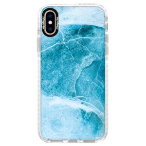 Silikonové pouzdro Bumper iSaprio - Blue Marble - iPhone XS