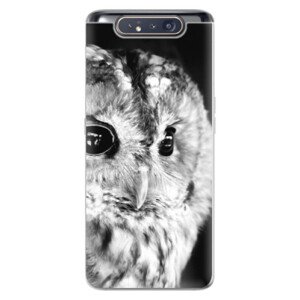 Odolné silikonové pouzdro iSaprio - BW Owl - Samsung Galaxy A80