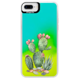 Neonové pouzdro Blue iSaprio - Cacti 01 - iPhone 7 Plus