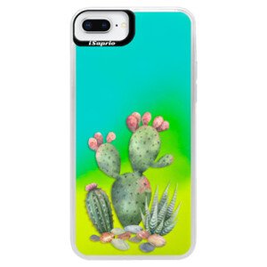 Neonové pouzdro Blue iSaprio - Cacti 01 - iPhone 8 Plus