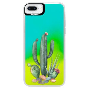 Neonové pouzdro Blue iSaprio - Cacti 02 - iPhone 8 Plus