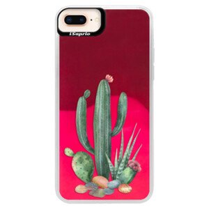 Neonové pouzdro Pink iSaprio - Cacti 02 - iPhone 8 Plus