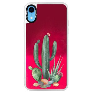 Neonové pouzdro Pink iSaprio - Cacti 02 - iPhone XR