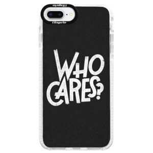 Silikonové pouzdro Bumper iSaprio - Who Cares - iPhone 8 Plus