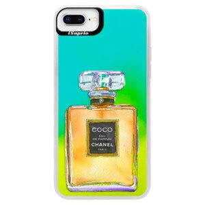 Neonové pouzdro Blue iSaprio - Chanel Gold - iPhone 8 Plus