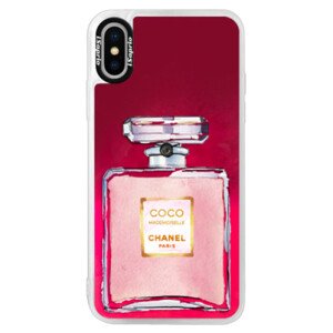 Neonové pouzdro Pink iSaprio - Chanel Rose - iPhone XS