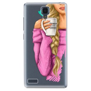 Plastové pouzdro iSaprio - My Coffe and Blond Girl - Xiaomi Redmi Note