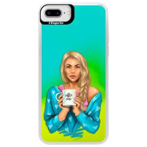 Neonové pouzdro Blue iSaprio - Coffe Now - Blond - iPhone 7 Plus