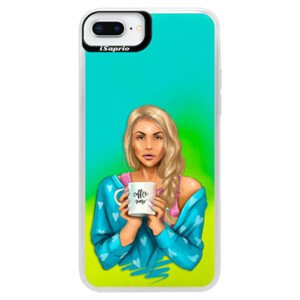 Neonové pouzdro Blue iSaprio - Coffe Now - Blond - iPhone 8 Plus