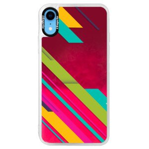 Neonové pouzdro Pink iSaprio - Color Stripes 03 - iPhone XR
