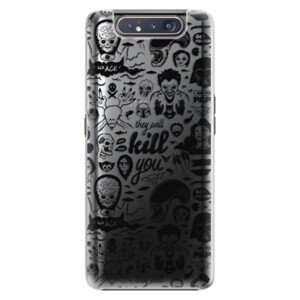Plastové pouzdro iSaprio - Comics 01 - black - Samsung Galaxy A80