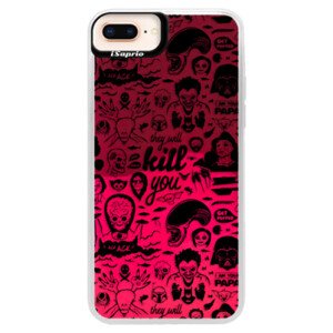 Neonové pouzdro Pink iSaprio - Comics 01 - black - iPhone 8 Plus