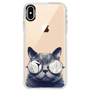 Silikonové pouzdro Bumper iSaprio - Crazy Cat 01 - iPhone XS Max