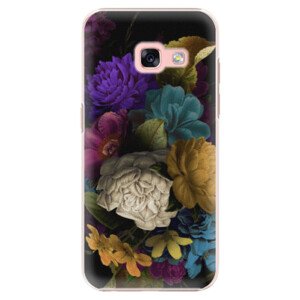 Plastové pouzdro iSaprio - Dark Flowers - Samsung Galaxy A3 2017