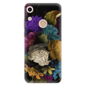 Odolné silikonové pouzdro iSaprio - Dark Flowers - Huawei Honor 8A