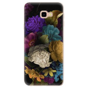 Odolné silikonové pouzdro iSaprio - Dark Flowers - Samsung Galaxy J4+